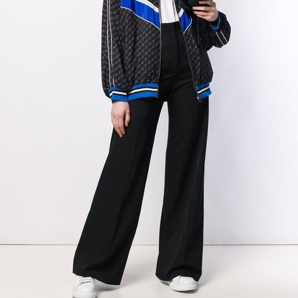 Stella McCartney Flat-Front Wide-LegTrousers